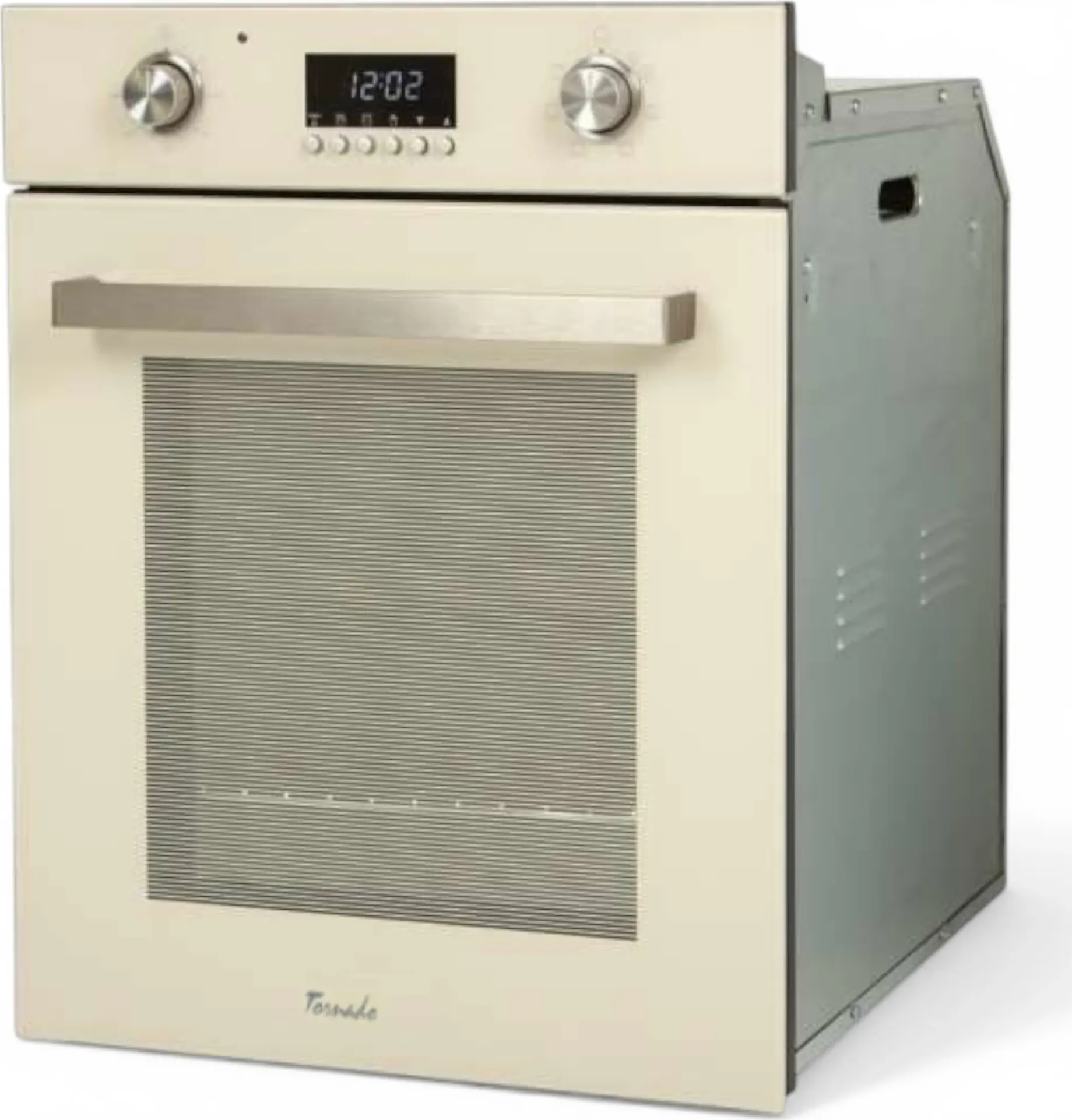 Tornado TRC-456D Built-in Electric Oven, 45cm Slim, 52L, 6 Functions, Convection, Grill, LCD Timer, Energy Class A, Cream