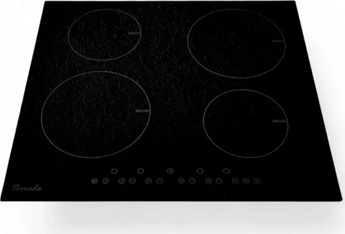 Tornado GTR600NLP Induction BL Built-in Cooktop, 60cm, 4 Zones, 7000W, Kanger Glass, Touch Control, Boost, Timer, Child Lock, Black