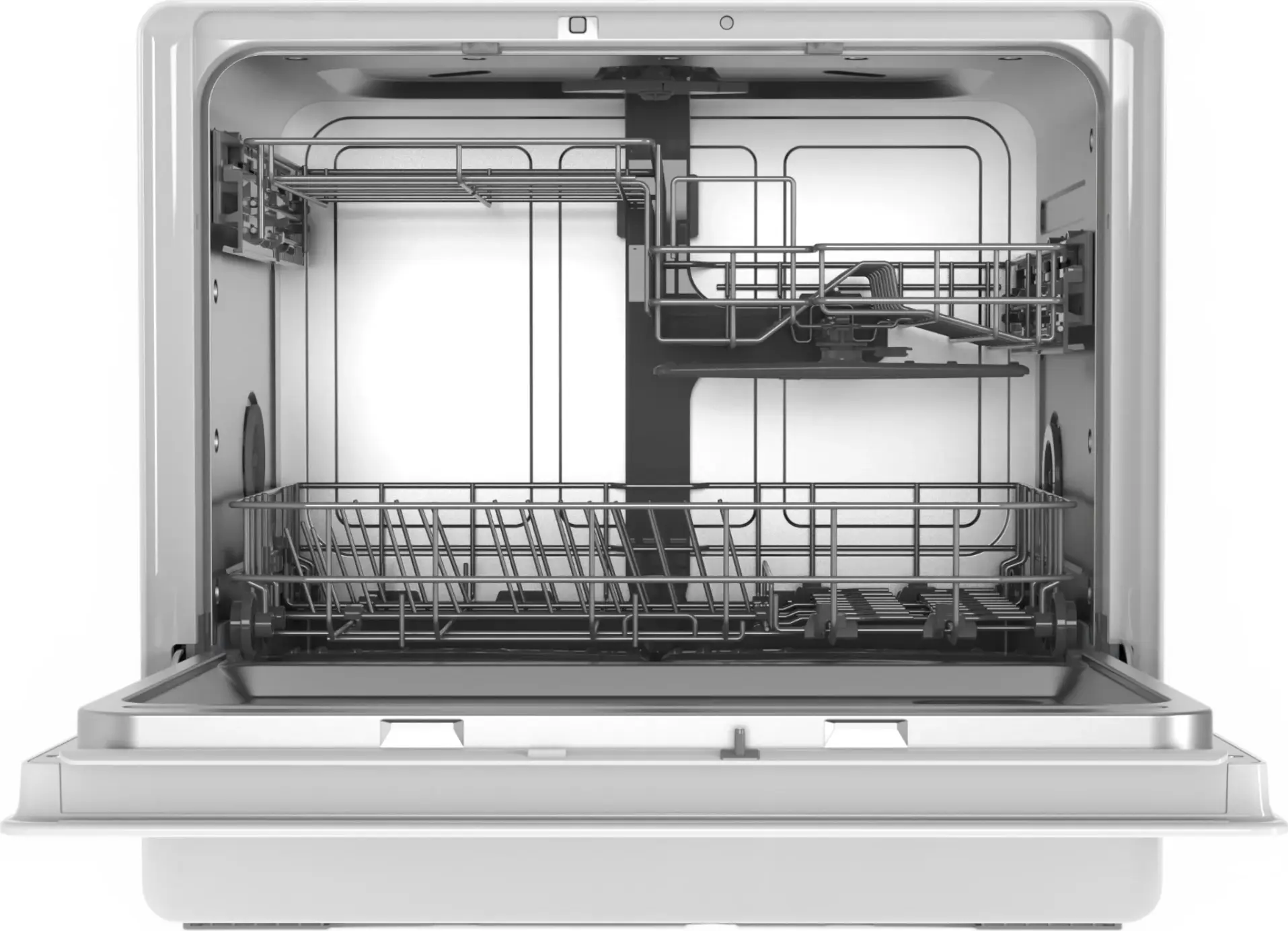 Masina de spalat vase compacta Backer WQP4-2501 A, 5 seturi, 6 programe, Auto-Open, Display LED, Clasa A+, Latime 55cm, Alb
