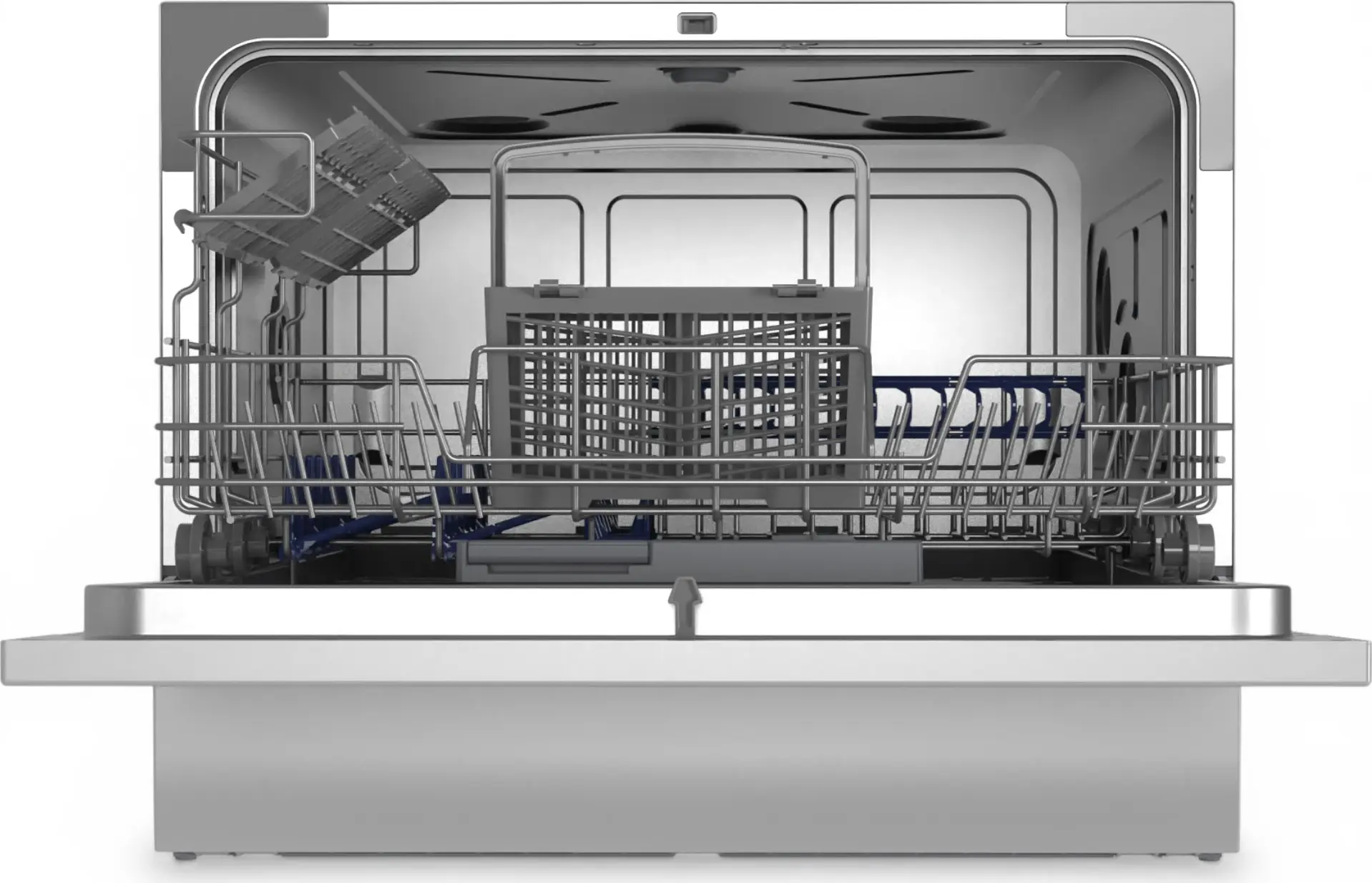 Backer WQP6-3602I S Compact Countertop Dishwasher, 6 Place Settings, 6 Programs, Baby Care Mode, A+, 49dB, Silver