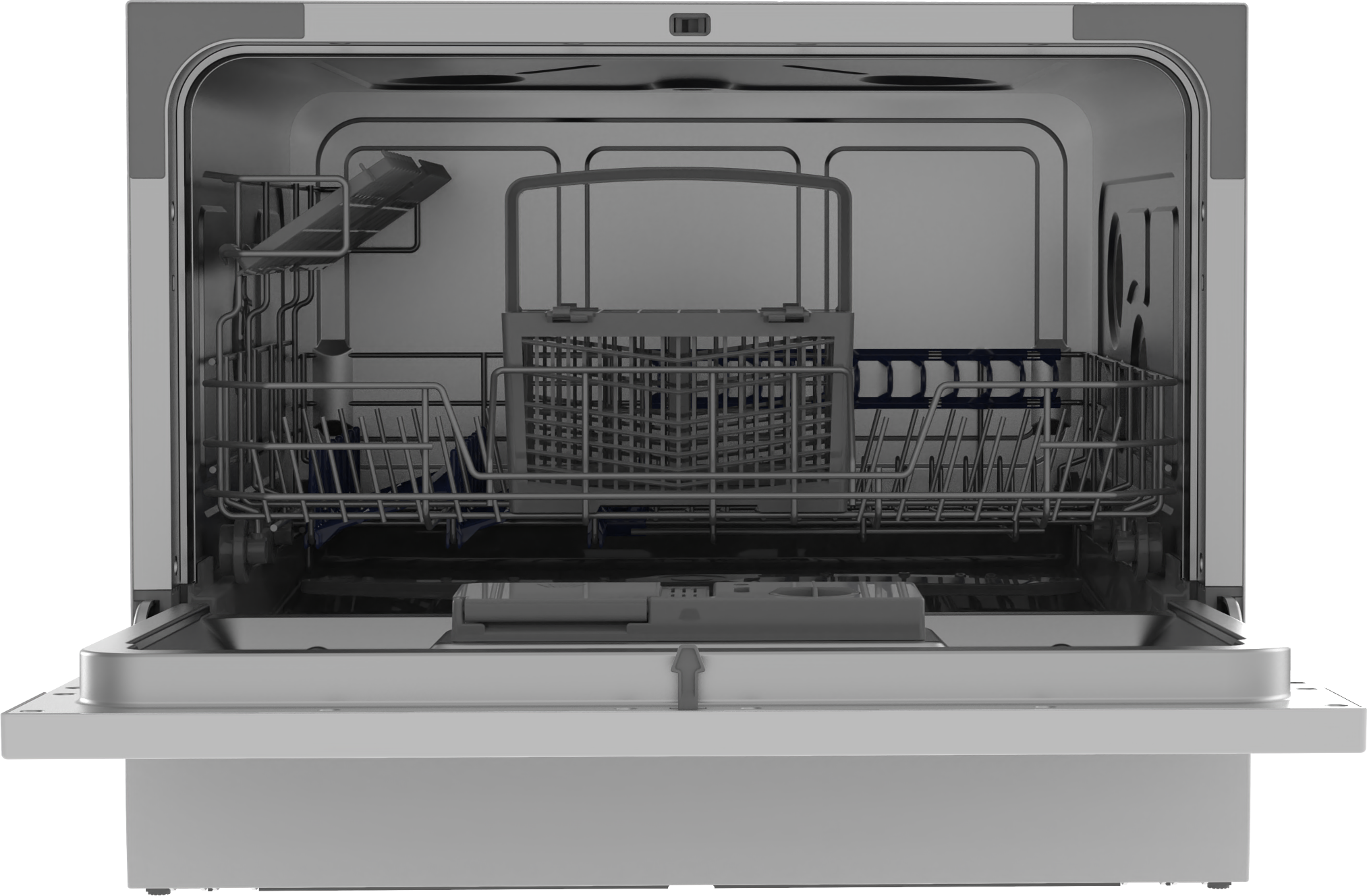 Backer WQP6-3602G WH Compact Countertop Dishwasher, 6 Place Settings, 6 Programs, LED Display, Delay Start, Energy Class A+, 49dB, White