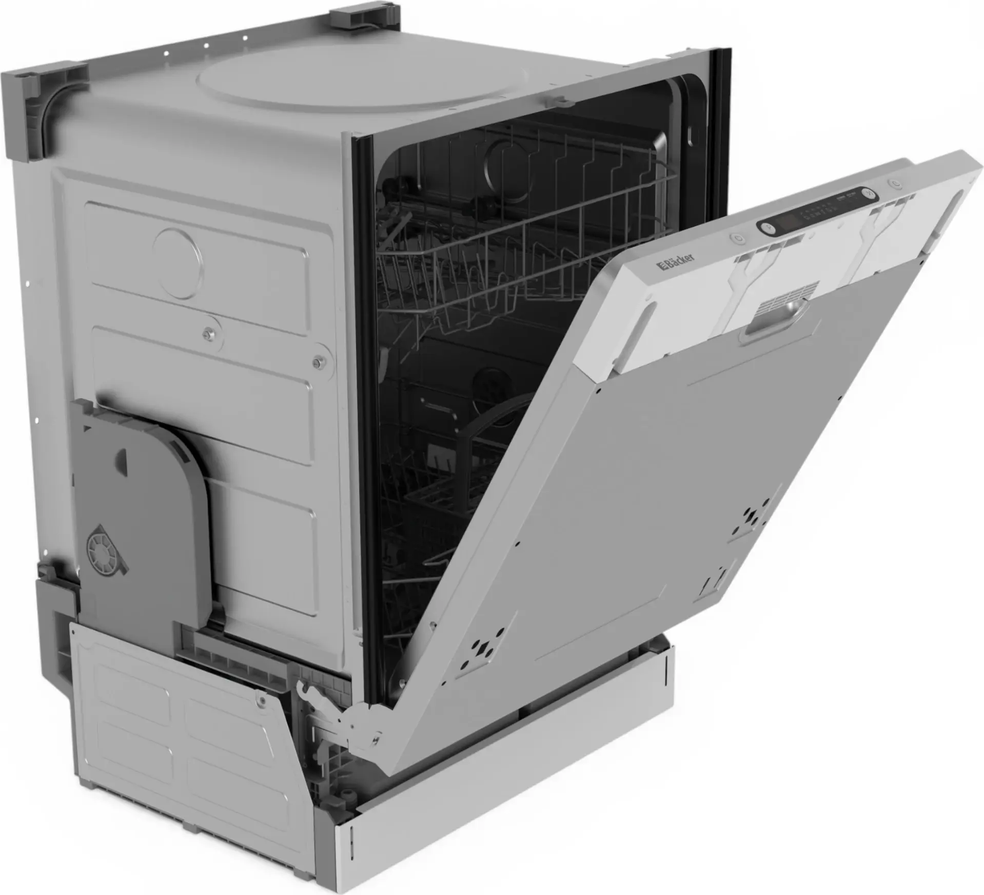 Backer WQP12-5315 Fully Integrated Dishwasher, 60cm, 12 Place Settings, 6 Programs, A++, AquaStop, Half Load, 49dB