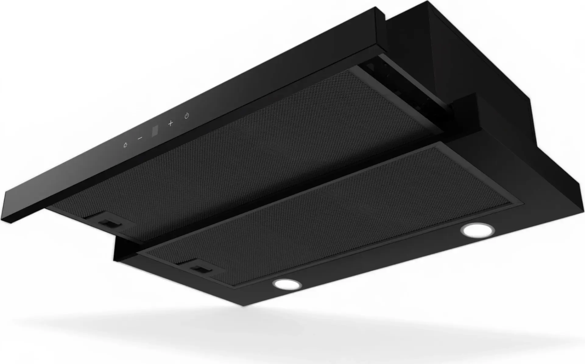 Backer RIKI SLIDER 1000 SENSOR BL Telescopic Built-in Kitchen Hood, 60cm, 1000 m³/h, Touch Control, 3 Speeds, LED, Black