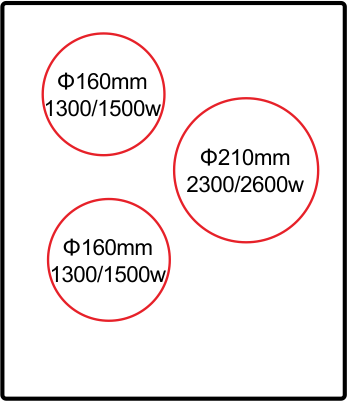 Tornado GTR 450NLP Induction Built-in Cooktop, 45cm, 3 Cooking Zones, 5600W, Touch Control, Boost Function, Timer, Child Lock, Black Vitroceramic Glass, Color: BL