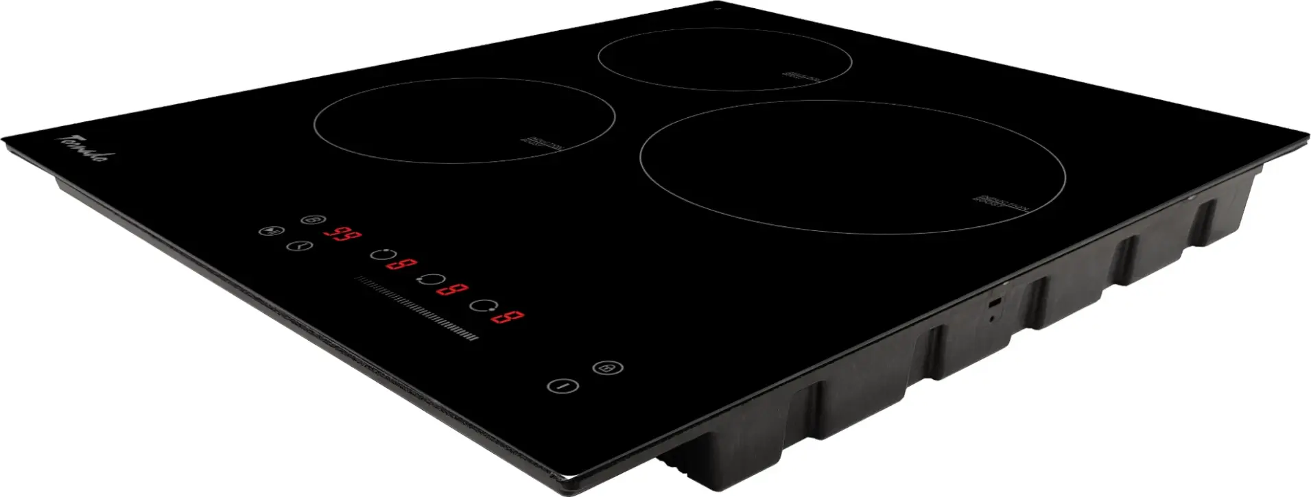 Tornado GTR 450NLP Induction Built-in Cooktop, 45cm, 3 Cooking Zones, 5600W, Touch Control, Boost Function, Timer, Child Lock, Black Vitroceramic Glass, Color: BL
