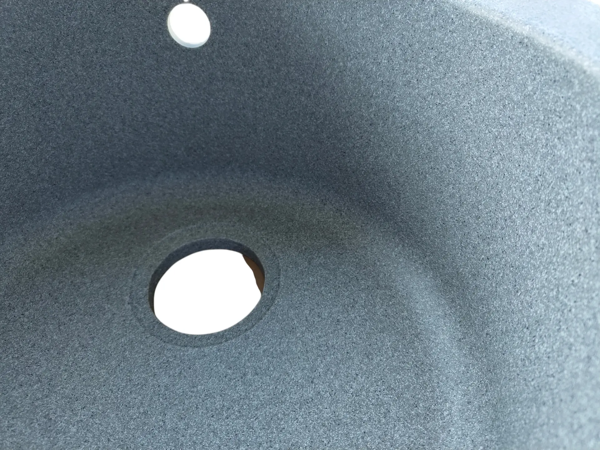 Tornado SOLEI D 500 Round Kitchen Sink, Artificial Stone, Single Bowl, 500mm Diameter, 200mm Depth, Light Gray
