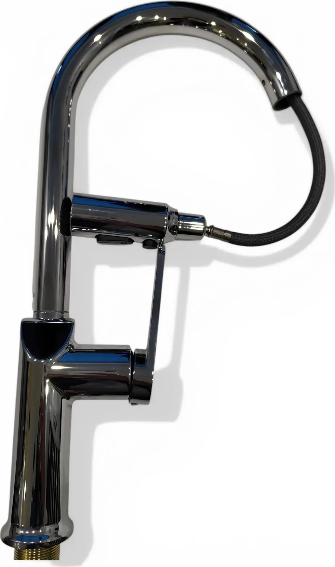 Backer EVF22 Kitchen Faucet with Pull-Down Sprayer, Chrome Stainless Steel, 44cm, 3 Spray Modes, LED Water Temperature Display, 360° Swivel