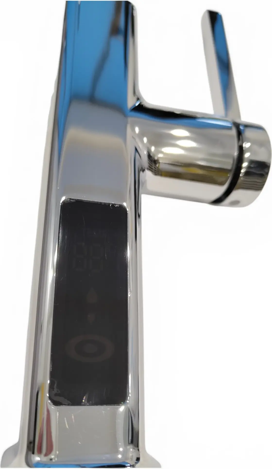 Backer EVF32 Kitchen Faucet with LED Temperature Display, Pull-Out Spray, 360° Swivel, Ceramic Cartridge, Chrome Brass, 48.5cm