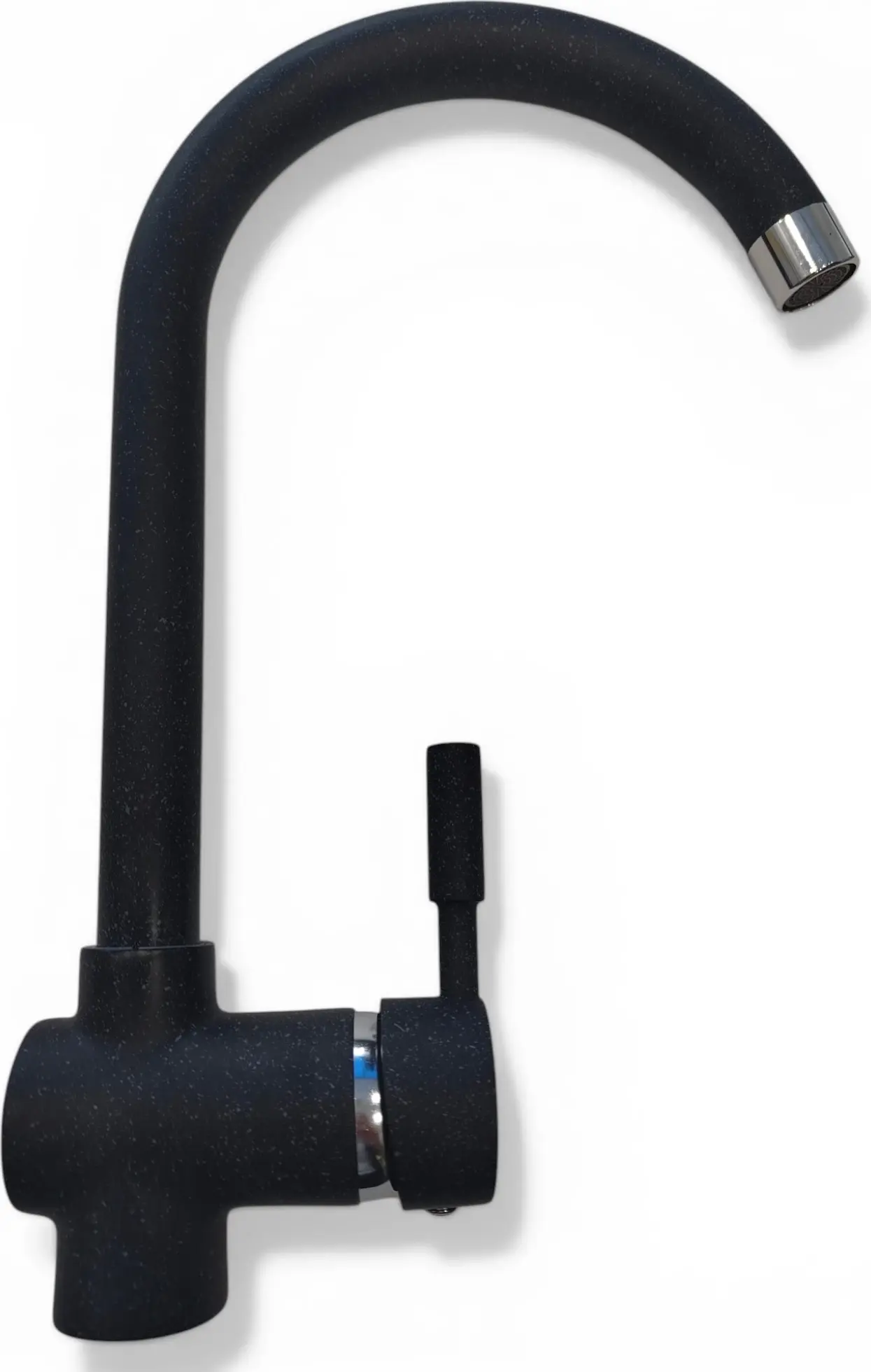 Backer LETE Kitchen Faucet, Single Lever, Granite Composite Black, 335mm Height, 35mm Ceramic Cartridge, Swivel Spout, Deck Mounted