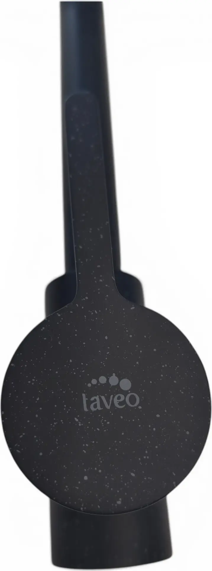 Baterie de bucătărie Backer LENA, Granit Black, pipă pivotantă în formă de L, înălțime 29cm, cartuș ceramic, montare pe chiuvetă
