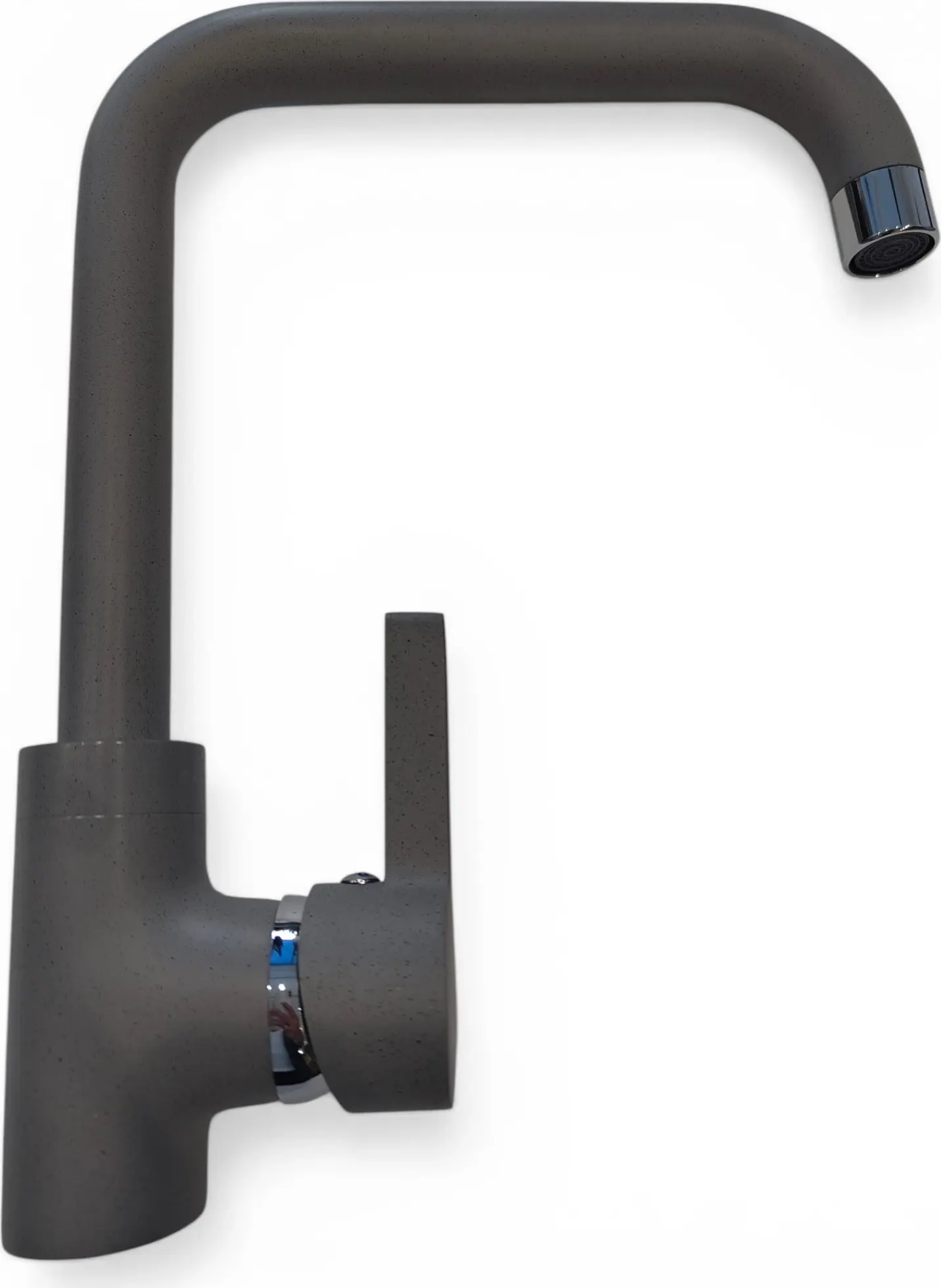 Backer LENA Kitchen Faucet, Single-Handle, Swivel Spout, Granite Composite, 35mm Ceramic Cartridge, Grey, 29cm Height