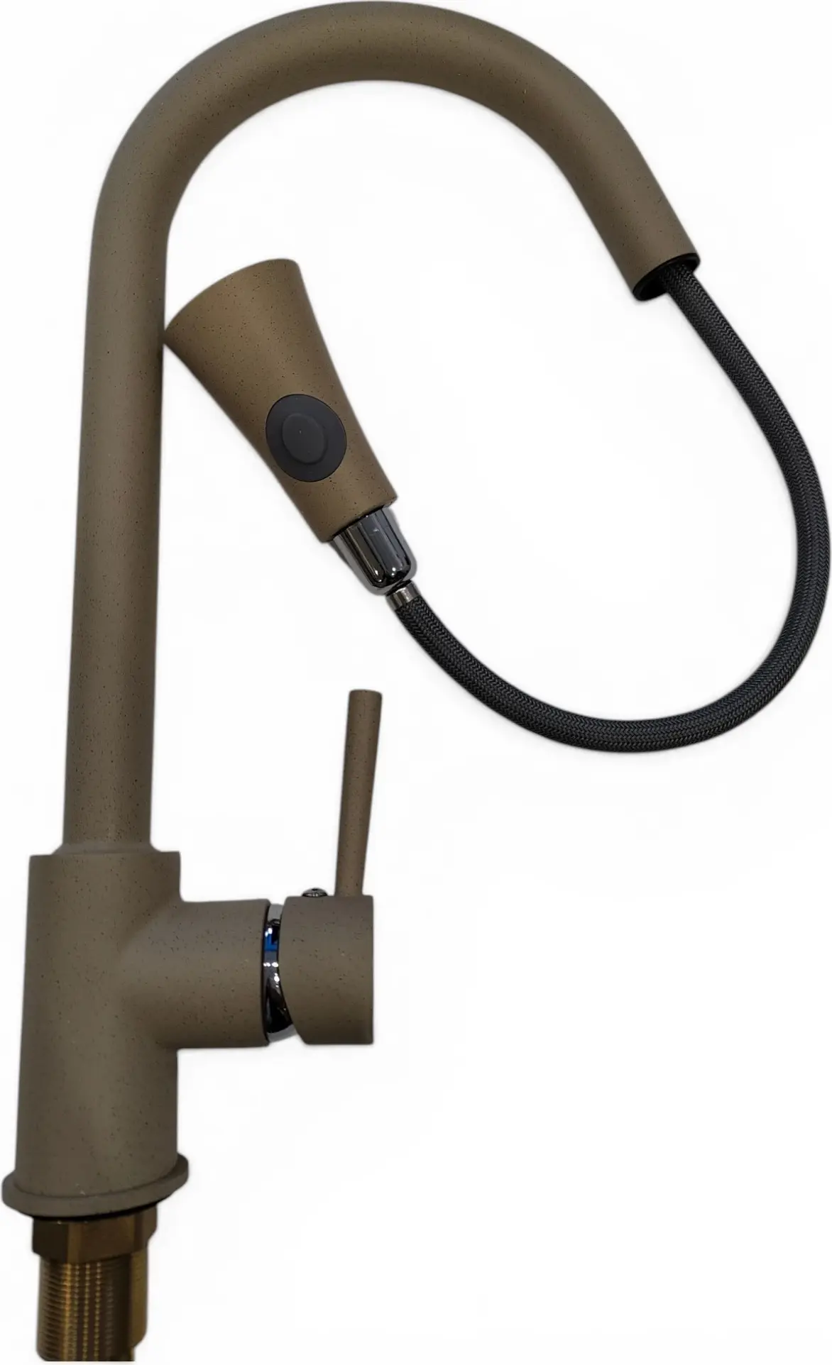 Backer DARU Kitchen Faucet, Granite Composite, High Spout, 2 Water Flow Modes, Ceramic Cartridge, Beige, 41.5 cm