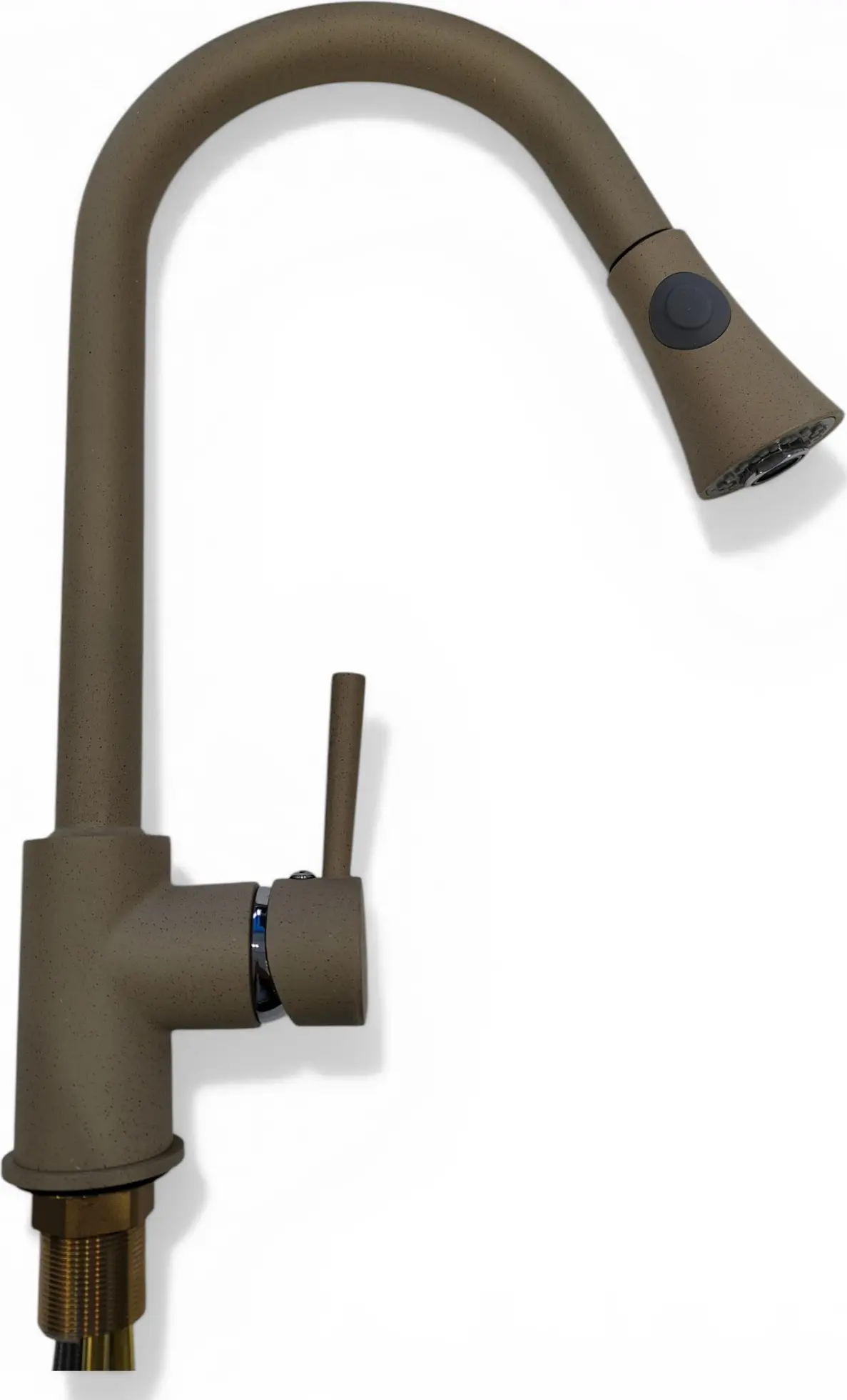 Backer DARU Kitchen Faucet, Granite Composite, High Spout, 2 Water Flow Modes, Ceramic Cartridge, Beige, 41.5 cm
