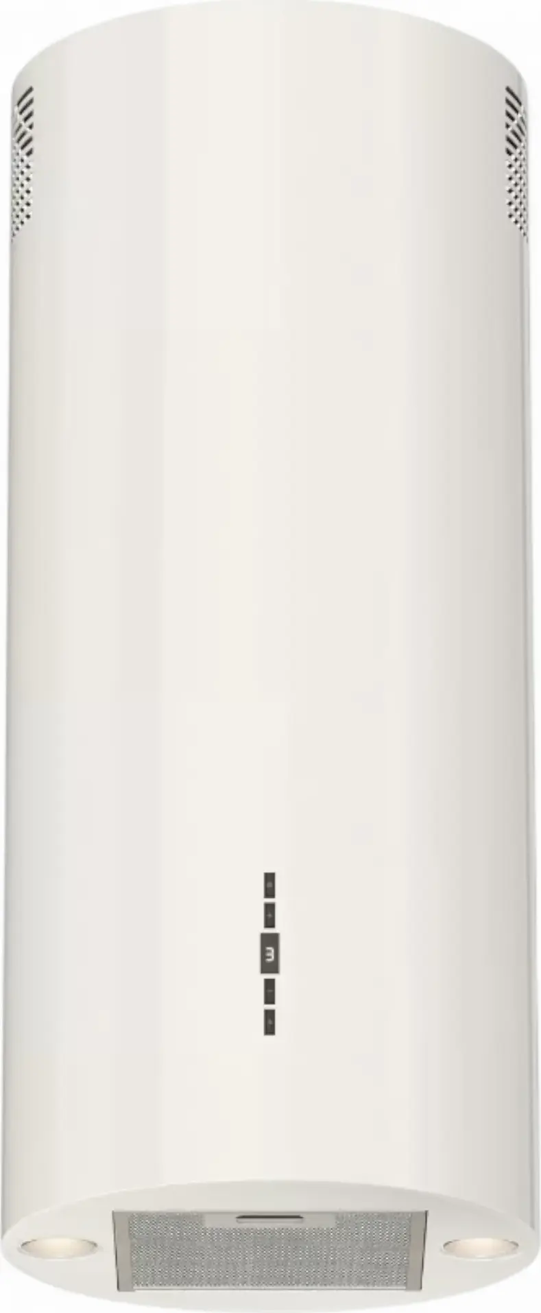 Backer NONA ELB W8035 Wall-Mounted Decorative Kitchen Hood, Cylindrical, 35cm, 830 m³/h, 4 Speeds, LED, Remote Control, White