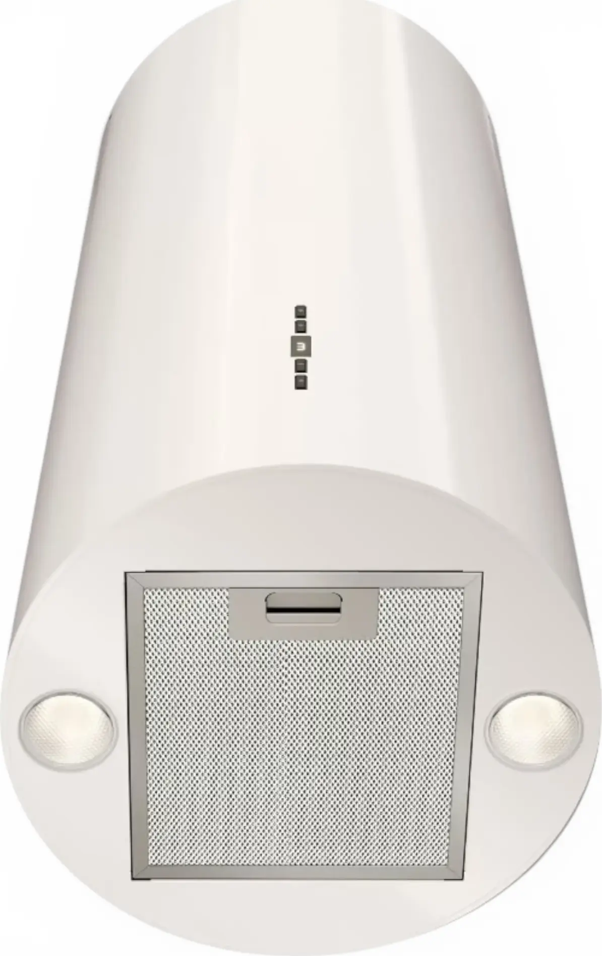 Backer NONA ELB W8035 Wall-Mounted Decorative Kitchen Hood, Cylindrical, 35cm, 830 m³/h, 4 Speeds, LED, Remote Control, White