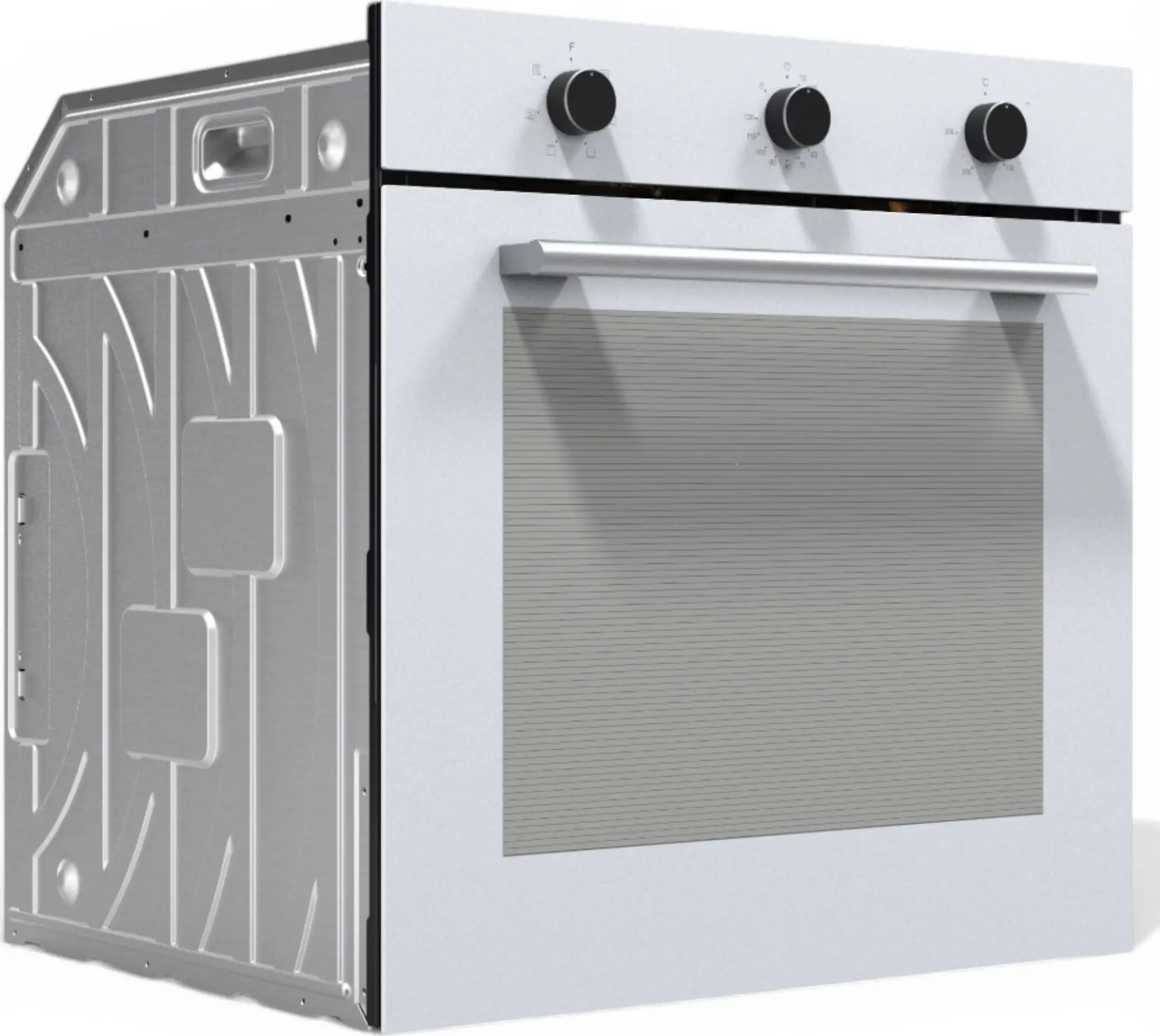 Tornado HM74 999 WH MATT Built-in Electric Oven, 74L, 6 Functions, Convection, Grill, A Class, 60cm, White Matte Glass