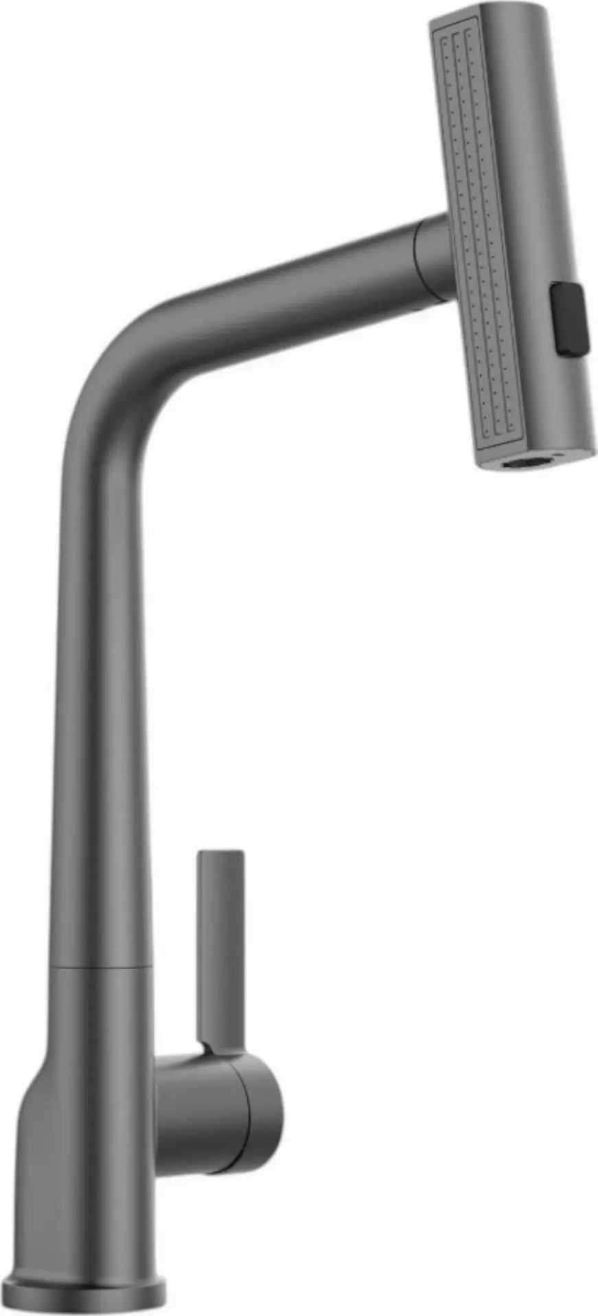 Backer PAX 3228 Kitchen Faucet, Gun Grey, Retractable Pull-out Spray Head, 3 Flow Modes with Rain Jet, Metal Alloy and SS304 Construction