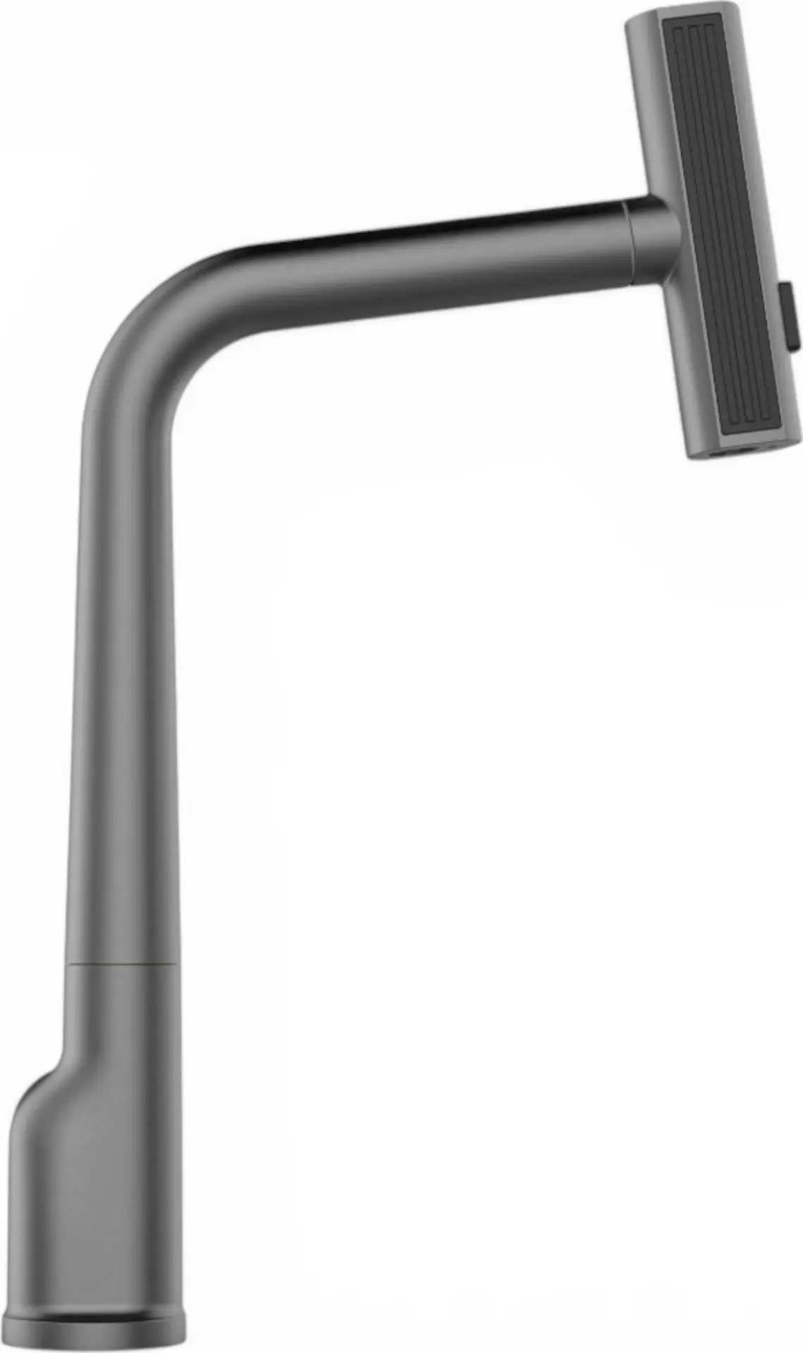 Backer PAX 3228 Kitchen Faucet, Gun Grey, Retractable Pull-out Spray Head, 3 Flow Modes with Rain Jet, Metal Alloy and SS304 Construction