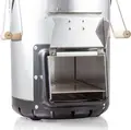 Sobă Portabilă pe Lemne Backer BCR2331 Dragon Outdoor, Oțel Inoxidabil și Fontă, 1500W, Înălțime 33cm, 6.5kg, Gătit în Aer Liber