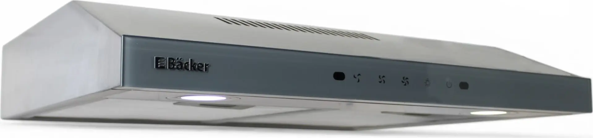 Hotă Bucătărie Backer IRMA RS602 GR, 60cm, 2 Motoare, 550 m³/h, Control prin Gesturi și Touch, 3 Viteze, LED, Sticlă Gri