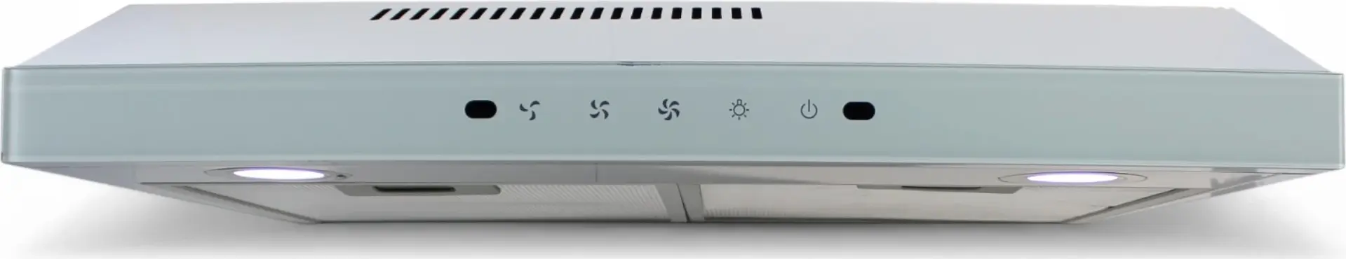 Backer IRMA RS602 WH Kitchen Hood, 60cm, 2 Motors, 550 m³/h, Gesture & Touch Control, 3 Speeds, LED Lighting, White Glass