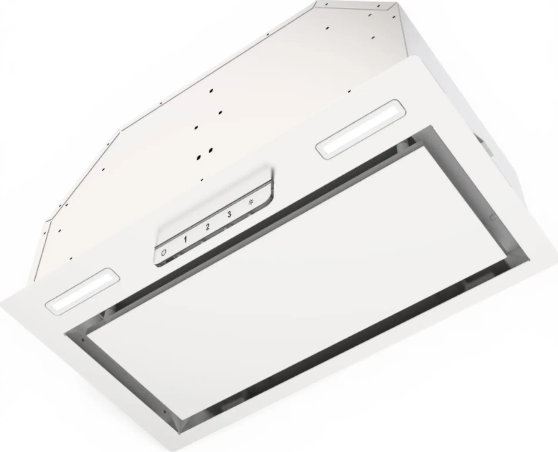 Backer FOXY 1200 Sensor IX Built-in Kitchen Hood, 52cm, 1200 m³/h, Touch Control, 3 Speeds, LED Lighting, Stainless Steel
