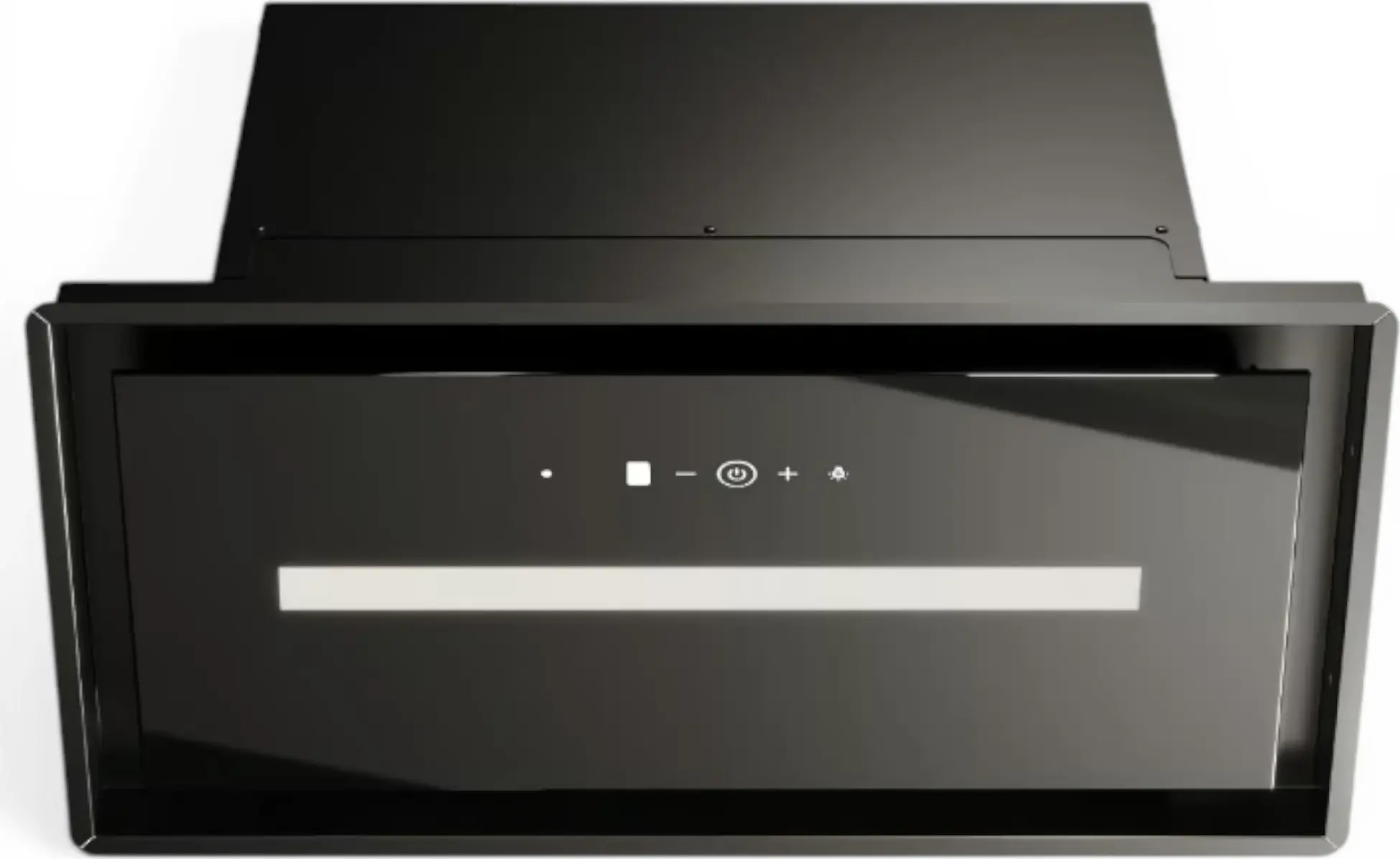Backer NERON 60 TOUCH BL Built-in Kitchen Hood, 60cm, 1000 m³/h, 4 Speeds, Touch Control, Remote, Black Glass, LED Lighting, Energy Class B