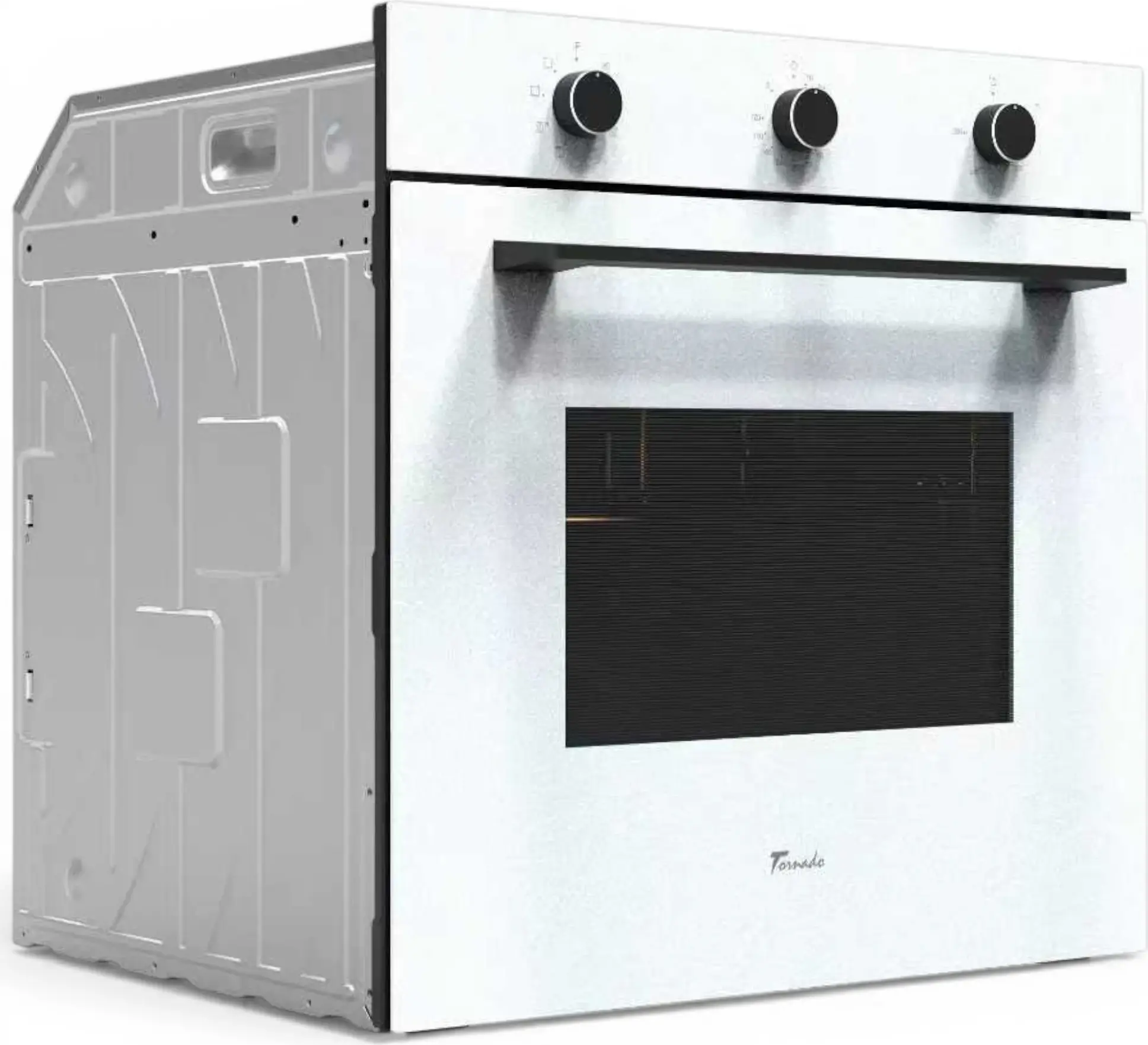 Tornado HME 74M8F WH Built-in Electric Oven, 74L, 8 Functions, Convection, Grill, Triple Glass Door, Energy Class A, 60cm, White