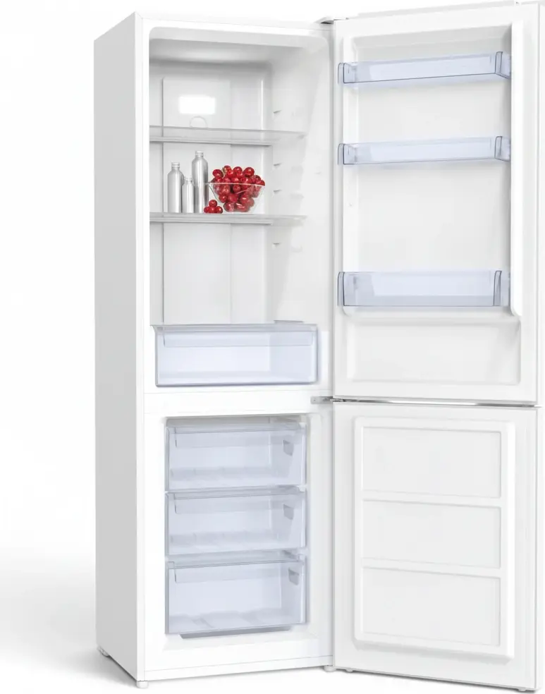 Backer AERO314 WH-NF186 60 Refrigerator with Bottom Freezer, Total No Frost, 286L, Multi-Flow, Energy Class A+, Super Freeze, 186cm, White