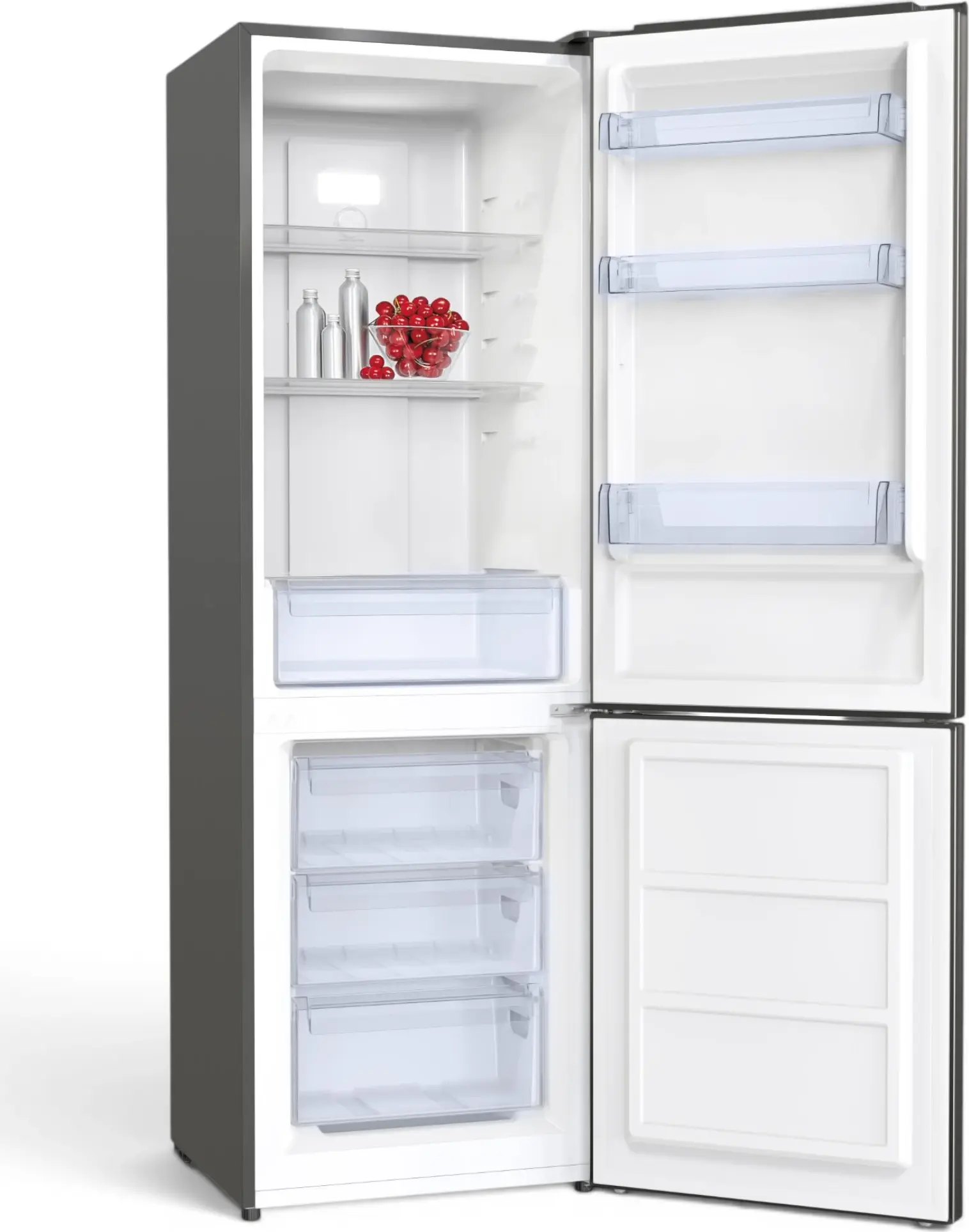 Backer AERO314 IX-NF186 60 Combi Refrigerator, 286L Net, Total No Frost, Multi-Flow, Class A+, LED Display, Inox, 186cm