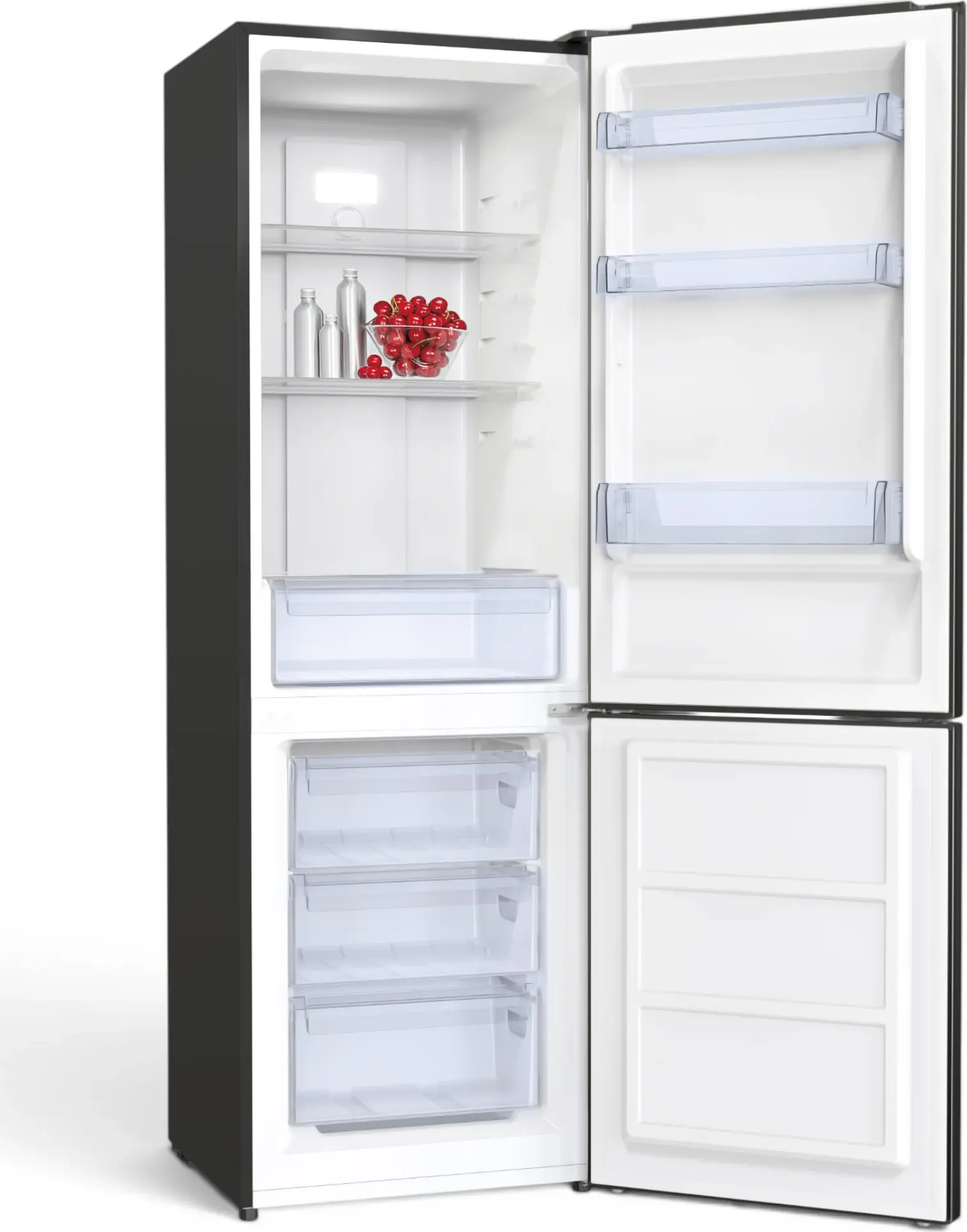 Backer AERO314 MBL-NF186 60 Refrigerator with Bottom Freezer, 286L Net, Total No Frost, Multi-Flow, Energy Class A+, Dark Inox, 186cm
