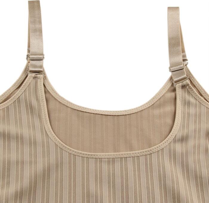 Seamless Shapewear Bodysuit, Tummy Control & Waist Contouring, Breast Lift, Invisible Nylon Spandex Body Shaper for Postpartum Recovery, Beige, XXXL