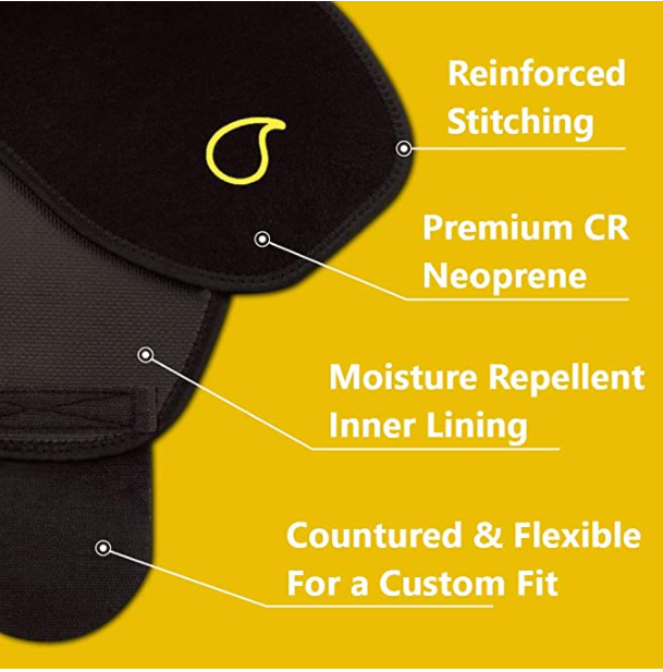 SWEAT Thermal Waist Trainer Belt - 20cm Neoprene & Nylon Sauna Sweat Belt for Gym, Adjustable Abdominal & Back Support, 60-120cm