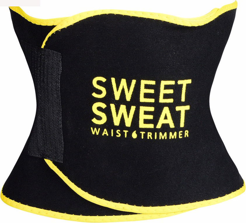 SWEAT Thermal Waist Trainer Belt - 20cm Neoprene & Nylon Sauna Sweat Belt for Gym, Adjustable Abdominal & Back Support, 60-120cm