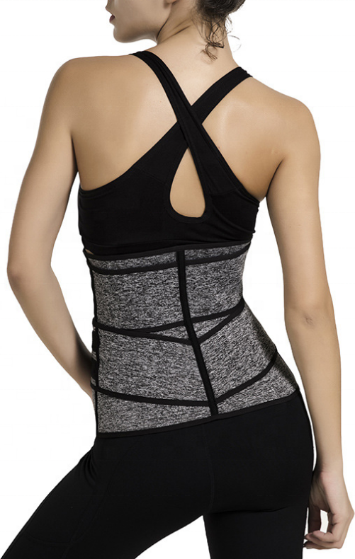CILKOO Waist Trainer Termo - Corset Modelator Termic 27cm din Neopren, Centură de Slăbit cu Fermoar și Cârlige, Suport Lombare, Compresie Reglabilă, Sport