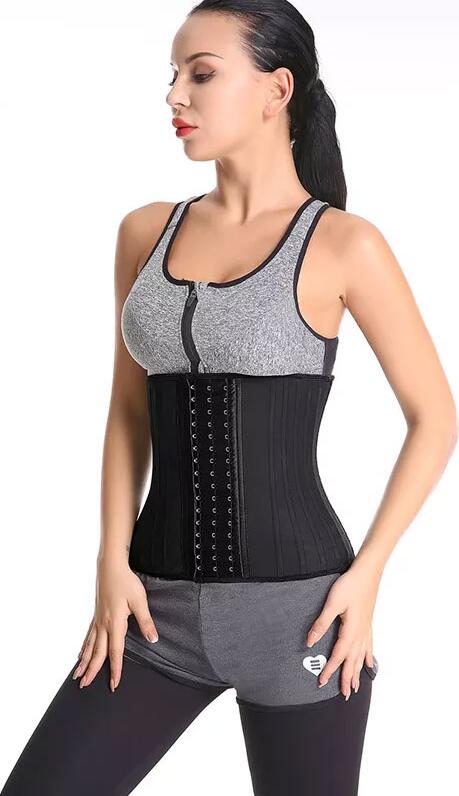 BoomYinGlam 25 Spiral Steel Bone Waist Trainer Corset - 100% Latex Shapewear, Cotton Lining, 30cm High Waist, Posture Correction, Waist Reduction & Thermal Effect - Size: S