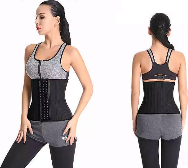 BoomYinGlam 25 Spiral Steel Bone Waist Trainer Corset - 100% Latex Shapewear, Cotton Lining, 30cm High Waist, Posture Correction, Waist Reduction & Thermal Effect - Size: S