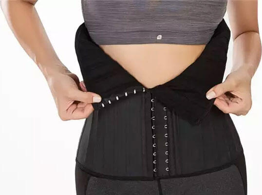 BoomYinGlam 25 Spiral Steel Bone Waist Trainer Corset - 100% Latex Shapewear, Cotton Lining, 30cm High Waist, Posture Correction, Waist Reduction & Thermal Effect - Size: S