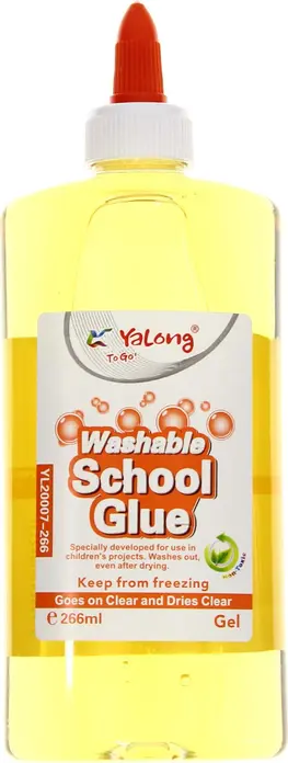 Adeziv Școlar Lavabil Yalong Gel YL20007-266, 266ml, Non-Toxic, Se Uscă Transparent, Ideal pentru Proiecte Școlare și Lucrări Manuale pentru Copii