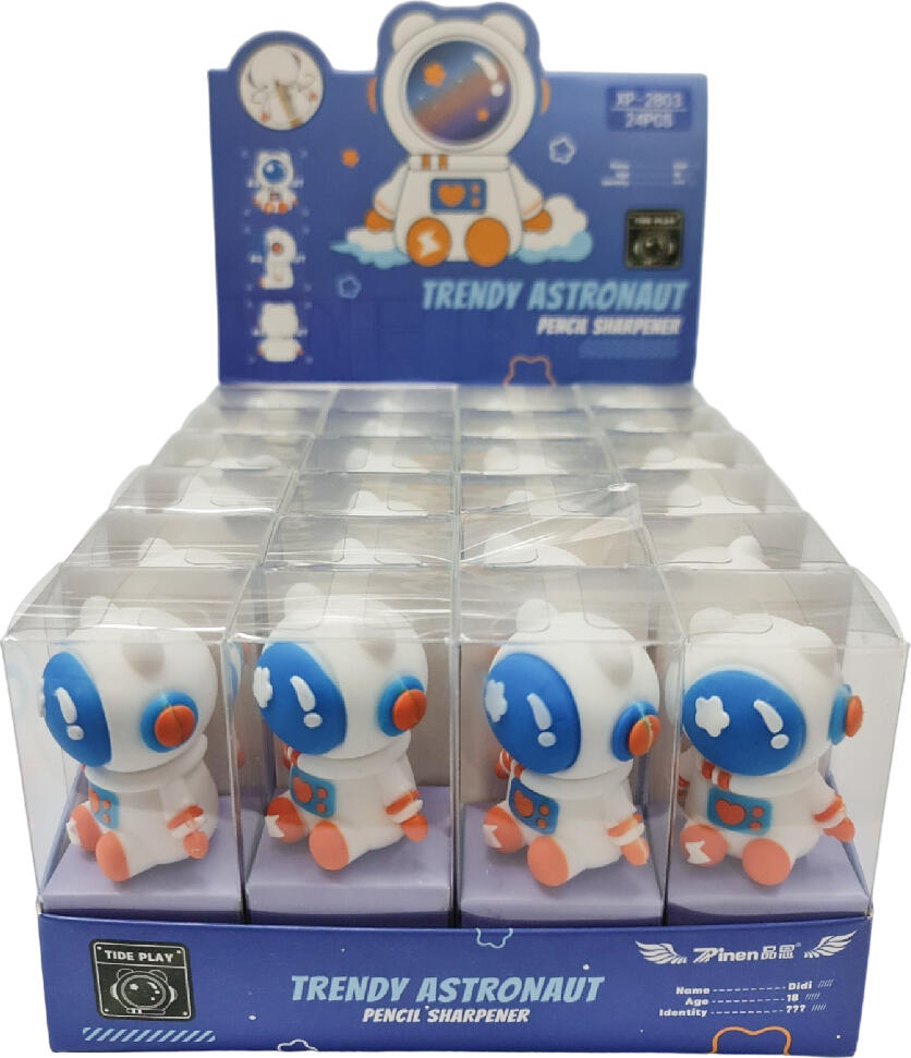 Trendy Astronaut Figure Pencil Sharpener XP-2803, Creative Space-Themed Stationery for School and Office, Stylized Astronaut Design