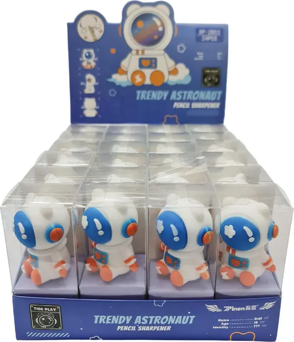 Trendy Astronaut Figure Pencil Sharpener XP-2803, Creative Space-Themed Stationery for School and Office, Stylized Astronaut Design