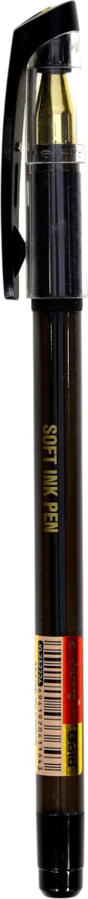 Ручка Yalong Soft Ink Pen серия Gold, шариковая ручка с масляными чернилами Soft Ink, прозрачный корпус и колпачок с клипом