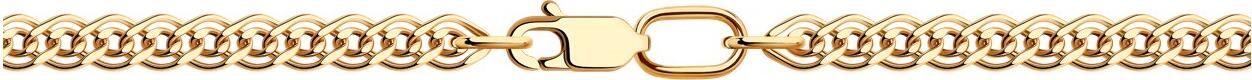 SOKOLOV Women's Red Gold 585 Bracelet, Nonna Weave Hollow Chain, 0.5 mm Diameter, Diameter 19, 1.71 g, Article 552020502