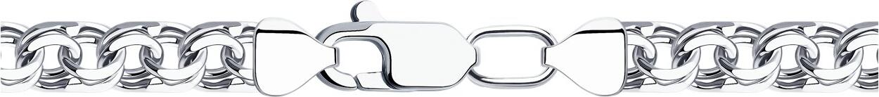 Diamant 96-150-14100-1 Handmade Bismark Weave Chain, 925 Sterling Silver, Rhodium Plated, 22 mm Wire Diameter, 13.35 g, Unisex for Women Men Children