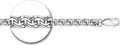 Sokolov Women's 925 Sterling Silver Bracelet 965140804, Hand-Woven Bismarck Weave, Diamond Cut Design, Rhodium Plated, 8.08g, Diameter: 20