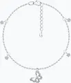 SOKOLOV 94051500 Women's Anklet, Diameter 24, 925 Sterling Silver Rhodium Plated, Round Colorless Cubic Zirconia 0.207 ct, SKLV Collection, 2.94 g