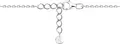 SOKOLOV 94051500 Women's Anklet, Diameter 24, 925 Sterling Silver Rhodium Plated, Round Colorless Cubic Zirconia 0.207 ct, SKLV Collection, 2.94 g