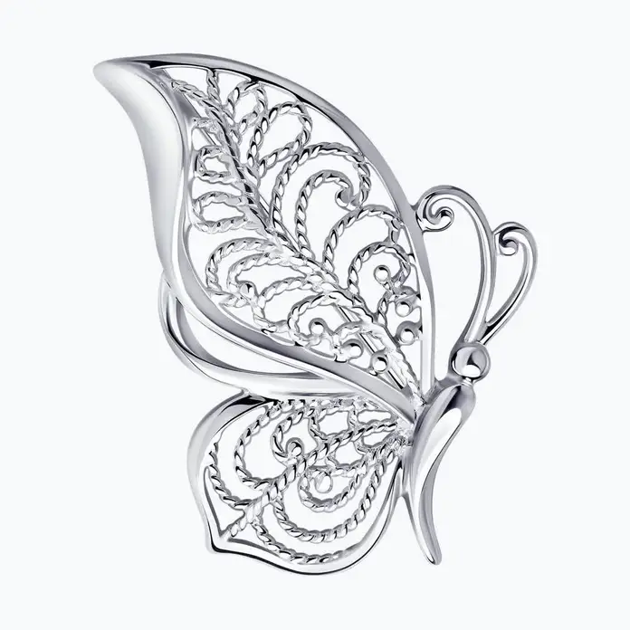 Diamant 94-140-00727-1 Women's Jewelry, 925 Sterling Silver Rhodium-Plated, 22x4x24 mm, 2.27 g