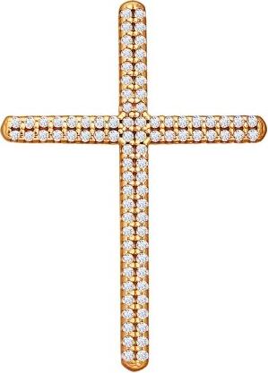 Sokolov 93030219 Gilded Silver 925 Jewelry with 84 Round Cubic Zirconia Stones, 1.95g
