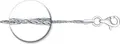 Colier Lanț Sokolov 94074423 pentru femei, Argint 925, Placare cu Rodiu, Lungime 40 cm, Grosime 2 mm, Greutate 3.2 g